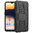 Dual Layer Rugged Tough Shockproof Case & Stand for Nokia 2.3 - Black