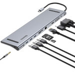 Baseus 10-in-1 (60W) USB-PD Type-C Hub Adapter (VGA/HDMI) for MacBook / Laptop
