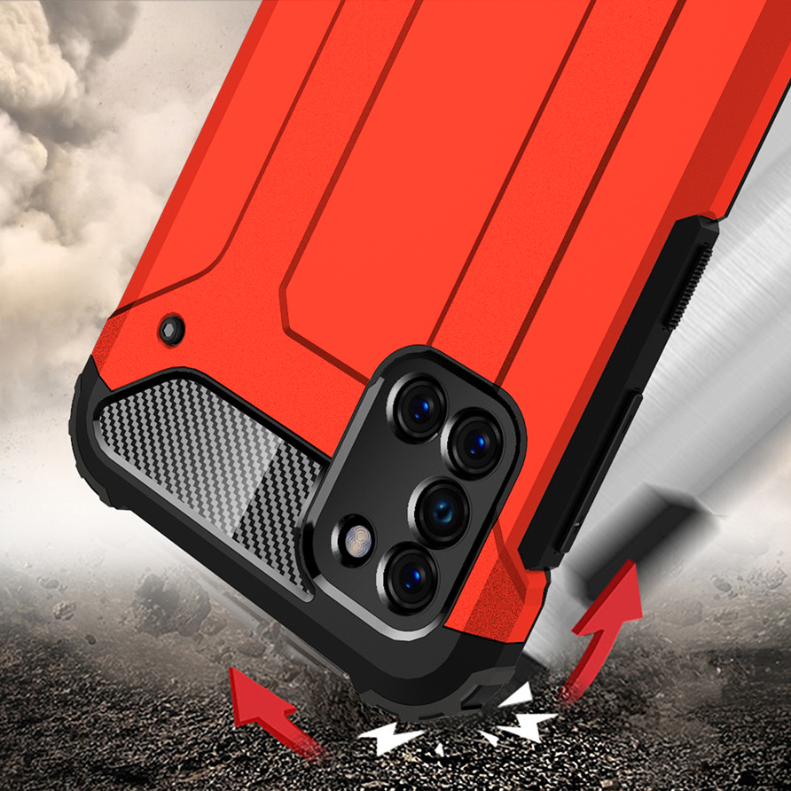 Military Defender Tough Shockproof Case for Samsung Galaxy A31 - Red