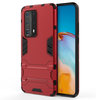 Slim Armour Tough Shockproof Case & Stand for Huawei P40 - Red
