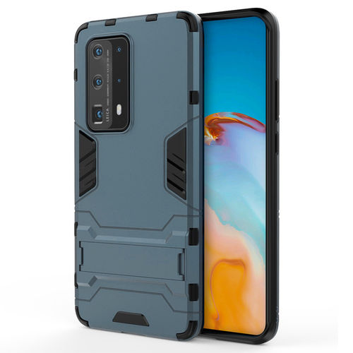 Slim Armour Tough Shockproof Case & Stand for Huawei P40 - Blue