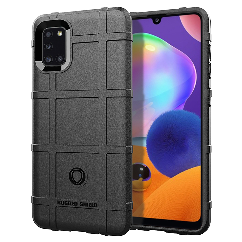 Anti-Shock Grid Texture Shockproof Case for Samsung Galaxy A31 - Black