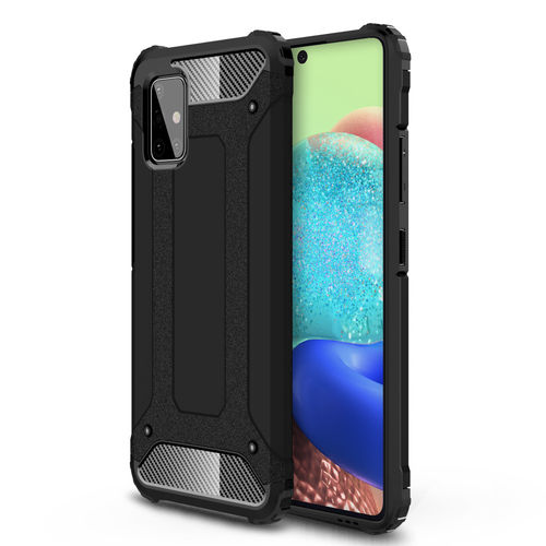 Military Defender Tough Shockproof Case for Samsung Galaxy A71 5G - Black