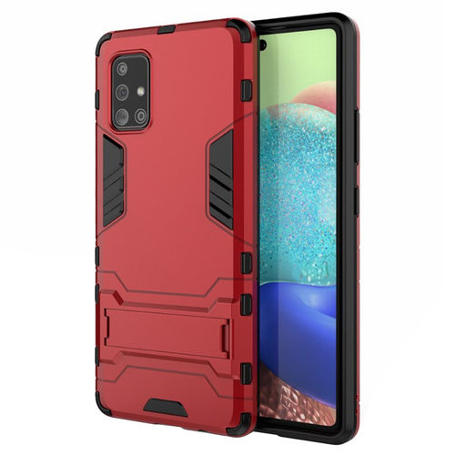 Slim Armour Tough Shockproof Case & Stand for Samsung Galaxy A71 5G - Red