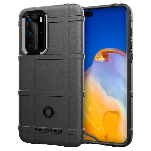 Anti-Shock Grid Texture Shockproof Case for Huawei P40 Pro - Black