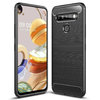 Flexi Slim Carbon Fibre Case for LG K61 - Brushed Black