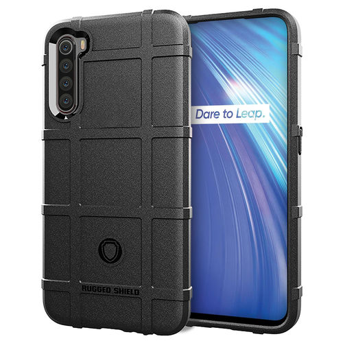 Anti-Shock Grid Texture Shockproof Case for realme 6 - Black