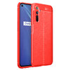 Flexi Slim Litchi Texture Case for realme 6 - Red Stitch