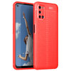 Flexi Slim Litchi Texture Case for Oppo A52 / A72 - Red Stitch