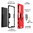 Slim Armour Shockproof Case / Finger Ring Holder for Oppo Find X2 Pro - Red