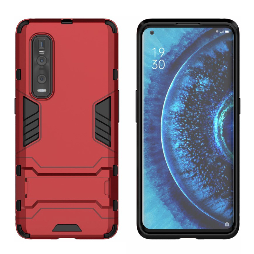 Slim Armour Shockproof Case for Oppo Find X2 Pro (Red)