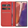 Leather Wallet Case & Card Holder Pouch for Samsung Galaxy Note 20 - Red