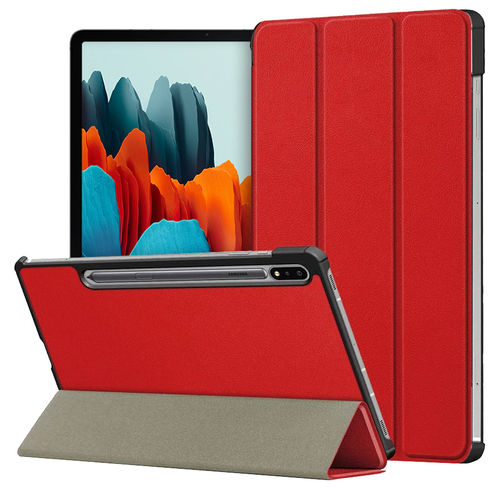 Trifold Smart Case & Stand for Samsung Galaxy Tab S7 / S8 - Red