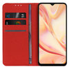 Leather Wallet Case & Card Holder Pouch for Oppo Find X2 Lite - Red