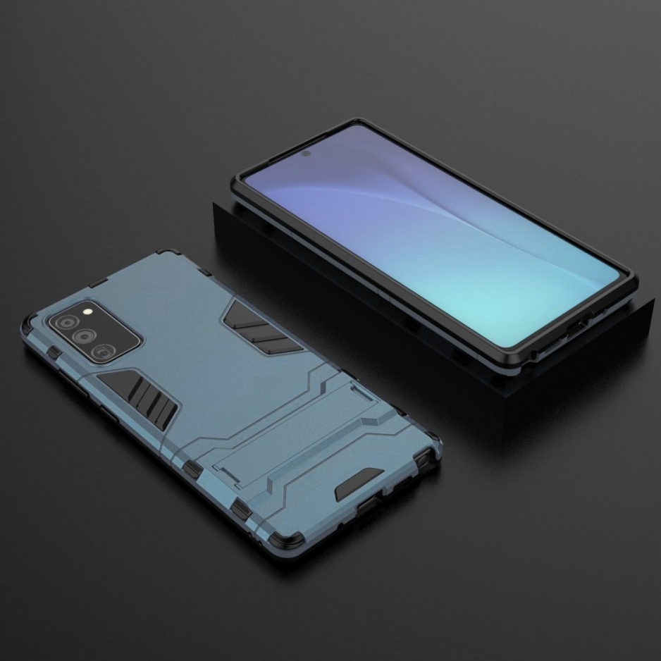 Slim Armour Tough Shockproof Case & Stand for Samsung Galaxy Note 20 - Blue