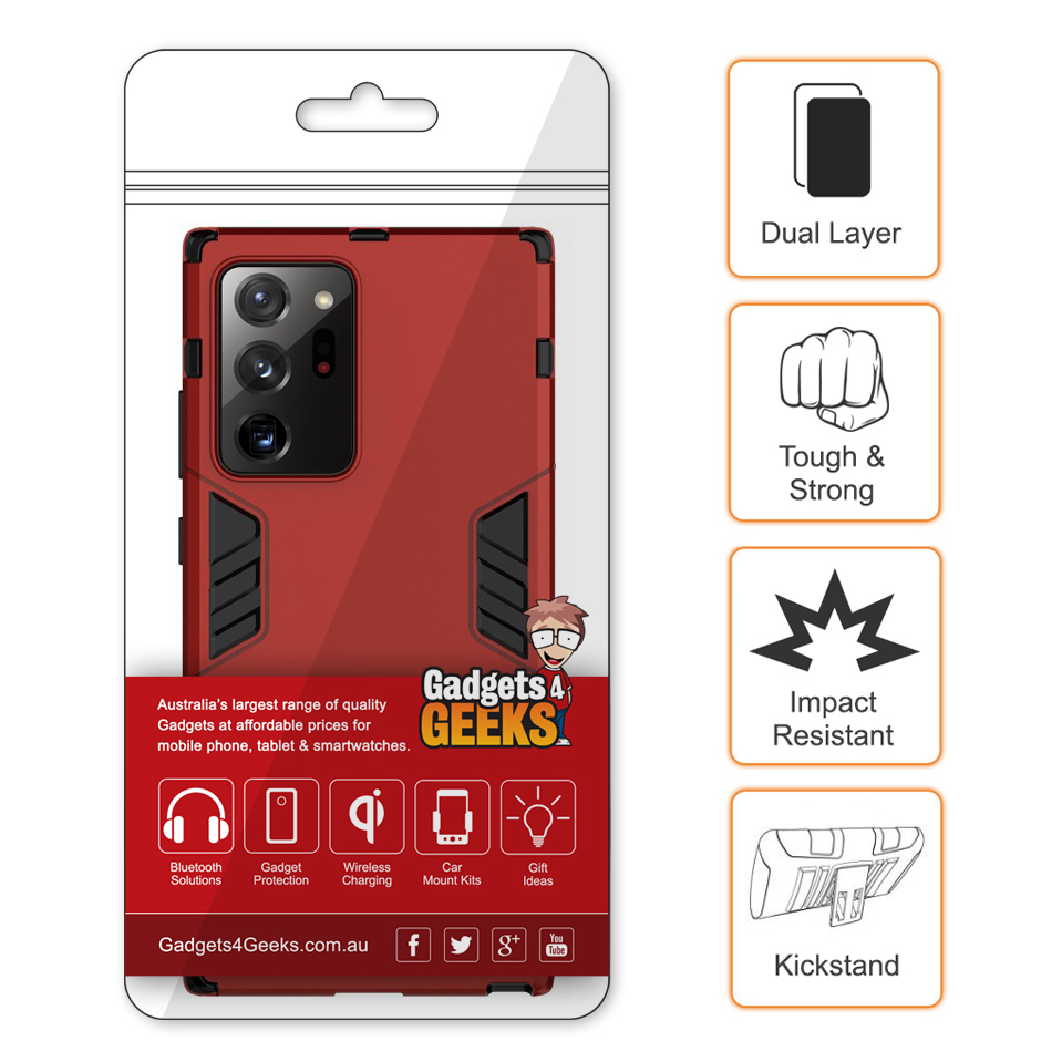 Slim Armour Tough Shockproof Case for Samsung Galaxy Note 20 Ultra - Red