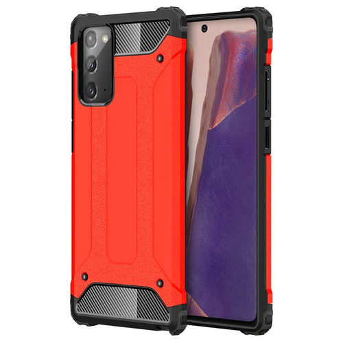 Military Defender Tough Shockproof Case for Samsung Galaxy Note 20 - Red