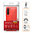 Flexi Slim Carbon Fibre Case for Motorola Edge - Brushed Red