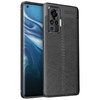 Flexi Slim Litchi Texture Case for Vivo X50 Pro - Black Stitch