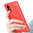 Flexi Slim Litchi Texture Case for Vivo X50 Pro - Red Stitch