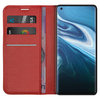 Leather Wallet Case & Card Holder Pouch for Vivo X50 Pro - Red