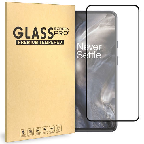 Full Coverage Tempered Glass Screen Protector for OnePlus Nord - Black