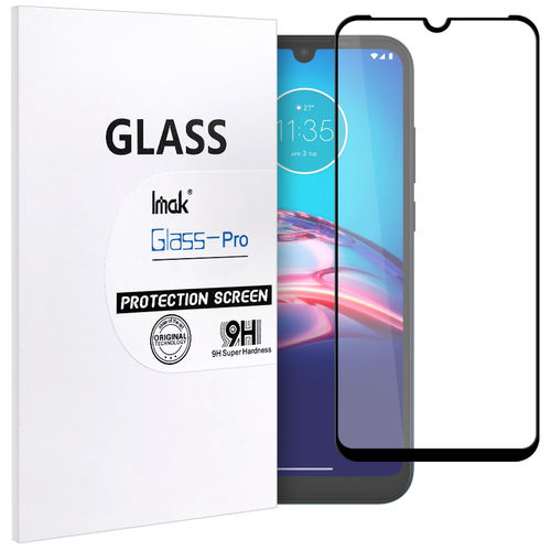 Imak Full Coverage Tempered Glass Screen Protector for Motorola Moto E6s - Black