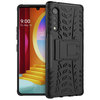 Dual Layer Rugged Shockproof Case & Stand for LG Velvet 5G - Black