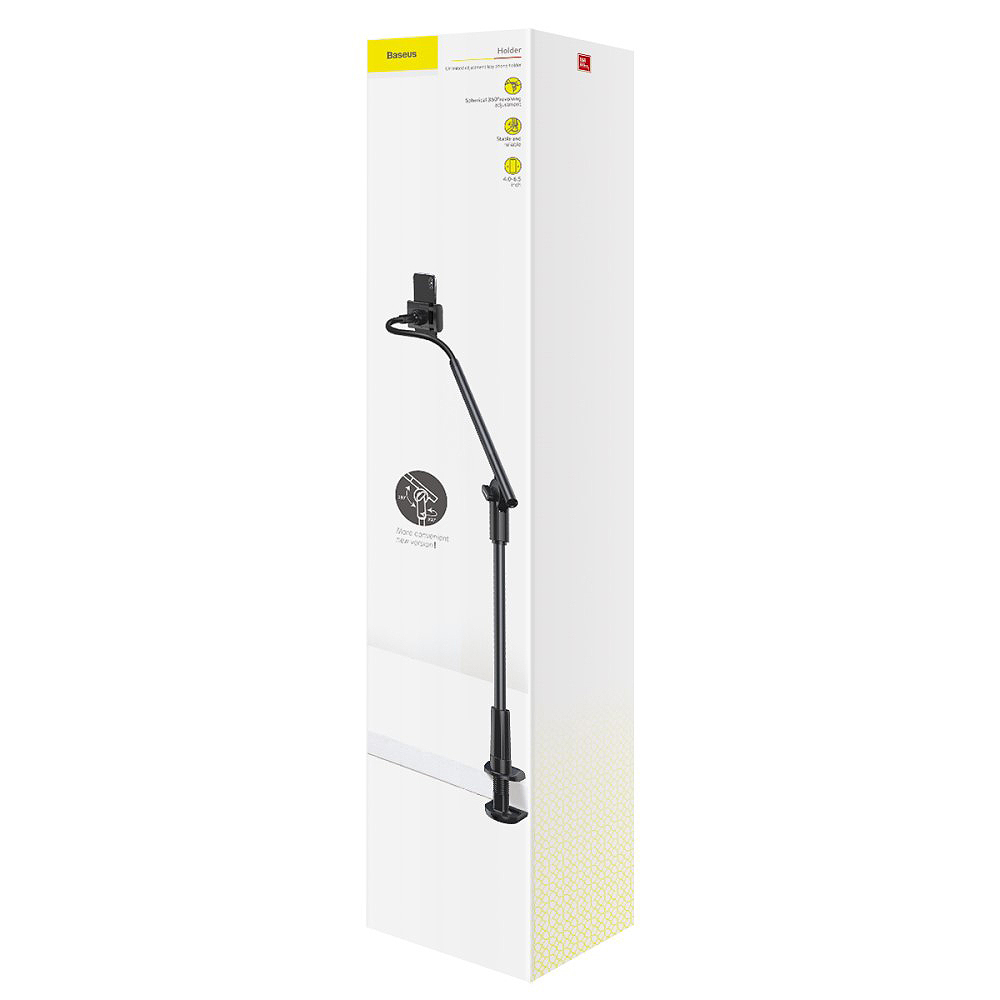 Baseus 360 Aluminium Long Lazy Arm Holder / Bedside Mount / Desk Stand for Mobile Phone