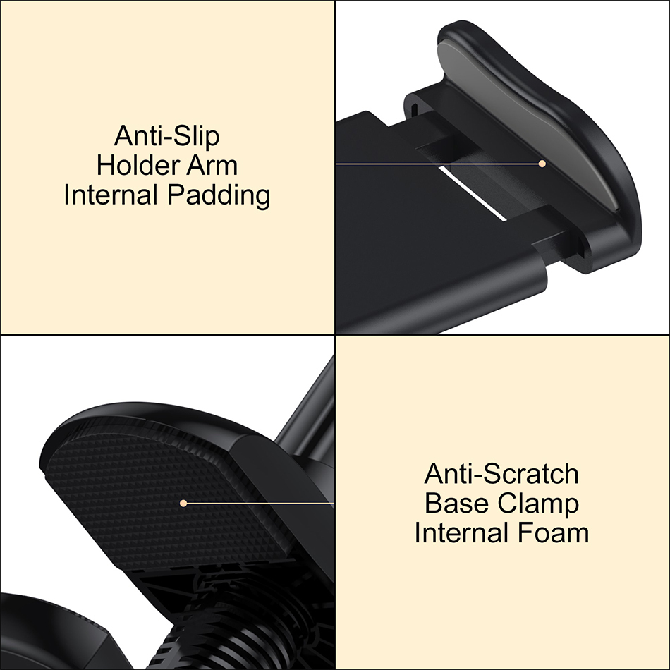 Baseus 360 Aluminium Long Lazy Arm Holder / Bedside Mount / Desk Stand for Mobile Phone