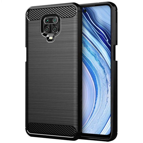 Flexi Slim Carbon Fibre Case for Xiaomi Redmi Note 9 Pro - Brushed Black