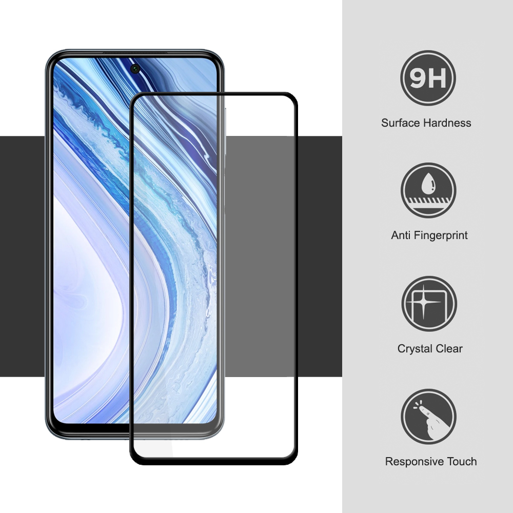 Full Tempered Glass Screen Protector for Xiaomi Redmi Note 9 Pro