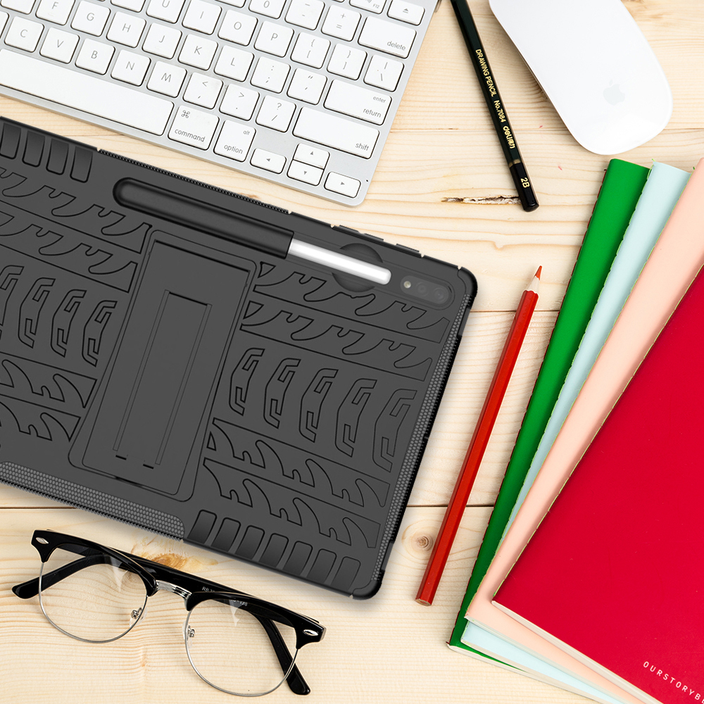 Dual Layer Rugged Shockproof Case for Samsung Galaxy Tab S7+ / S7 FE / S8+ / S9+ / S10+