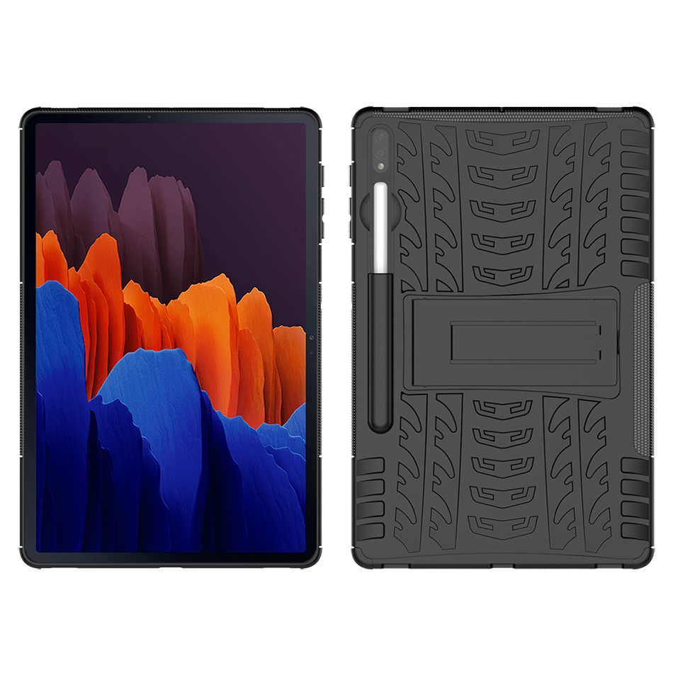 Dual Layer Rugged Shockproof Case for Samsung Galaxy Tab S7+ / S7 FE / S8+ / S9+ / S10+