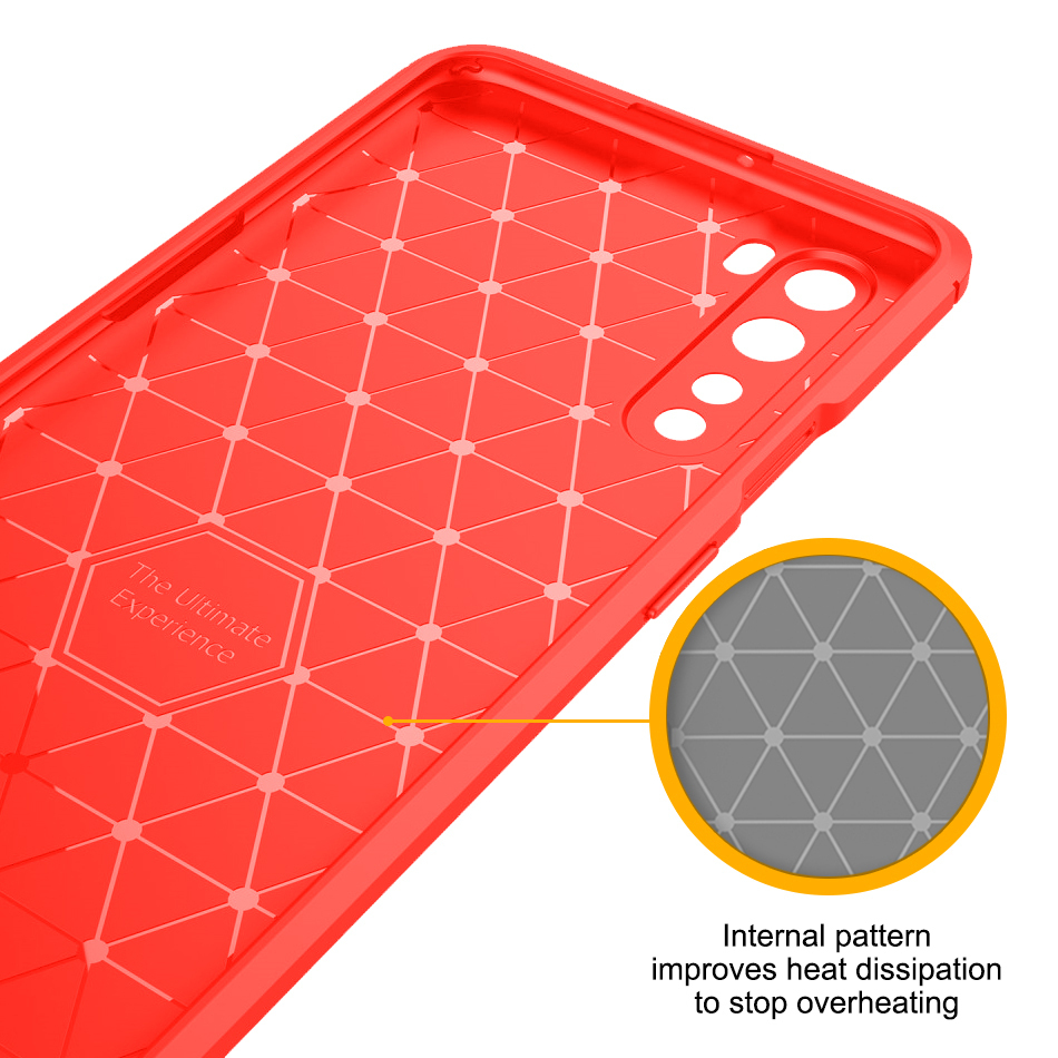 Flexi Slim Carbon Fibre Case for OnePlus Nord (Red)