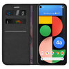 Leather Wallet Case & Card Holder Pouch for Google Pixel 4a 5G - Black