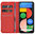 Leather Wallet Case & Card Holder Pouch for Google Pixel 4a 5G - Red