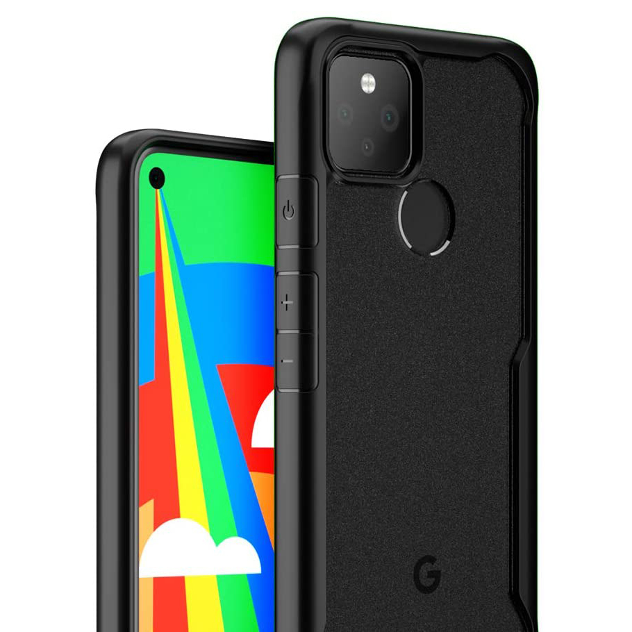 Hybrid Fusion Shockproof Case for Google Pixel 5 (Black)