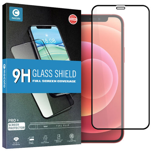 Full Coverage Tempered Glass Screen Protector for Apple iPhone 12 / 12 Pro - Black