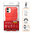 Flexi Slim Carbon Fibre Case for Apple iPhone 12 Mini - Brushed Red