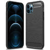 Flexi Slim Carbon Fibre Case for Apple iPhone 12 Pro Max - Brushed Black