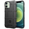 Anti-Shock Grid Texture Shockproof Case for Apple iPhone 12 Mini - Black