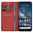 Leather Wallet Case & Card Holder Pouch for Nokia 8.3 5G - Red
