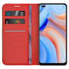 Go to product Leather Wallet Case & Card Holder Pouch for Oppo Reno4 5G - Red