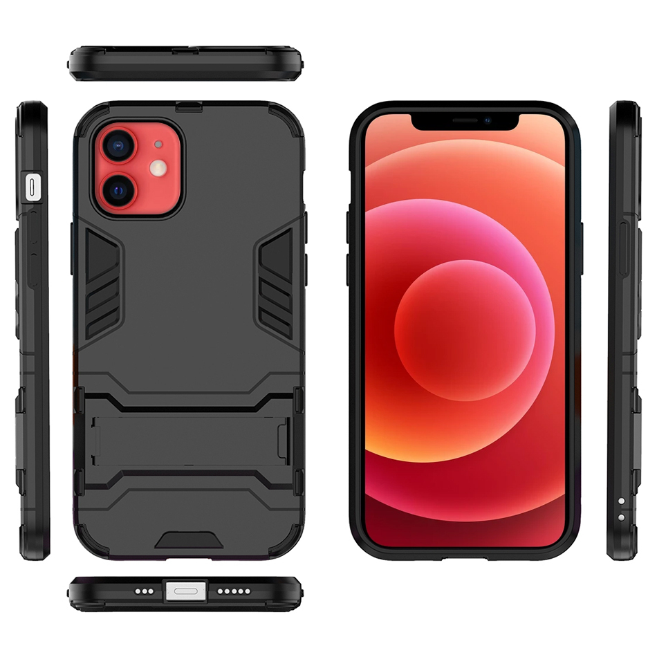 Slim Armour Tough Shockproof Case for Apple iPhone 12 / 12 Pro - Black