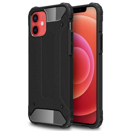 Military Defender Tough Shockproof Case for Apple iPhone 12 / 12 Pro - Black