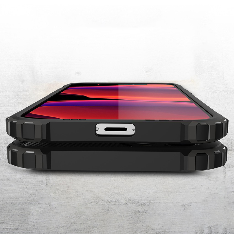 Military Defender Tough Shockproof Case for Apple iPhone 12 / 12 Pro - Red