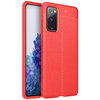 Flexi Slim Litchi Texture Case for Samsung Galaxy S20 FE 5G - Red Stitch