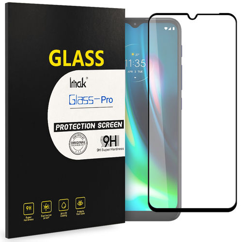 Imak Full Coverage Tempered Glass Screen Protector for Motorola Moto G9 Play - Black