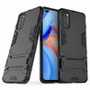 Slim Armour Tough Shockproof Case & Stand for Oppo Reno4 5G - Black